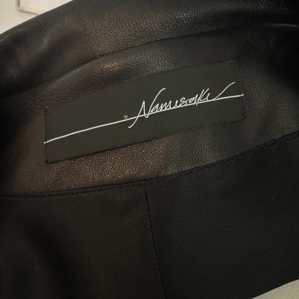 By the Namesake leather jacket with fox fur sleeves - Picture 14 of 17